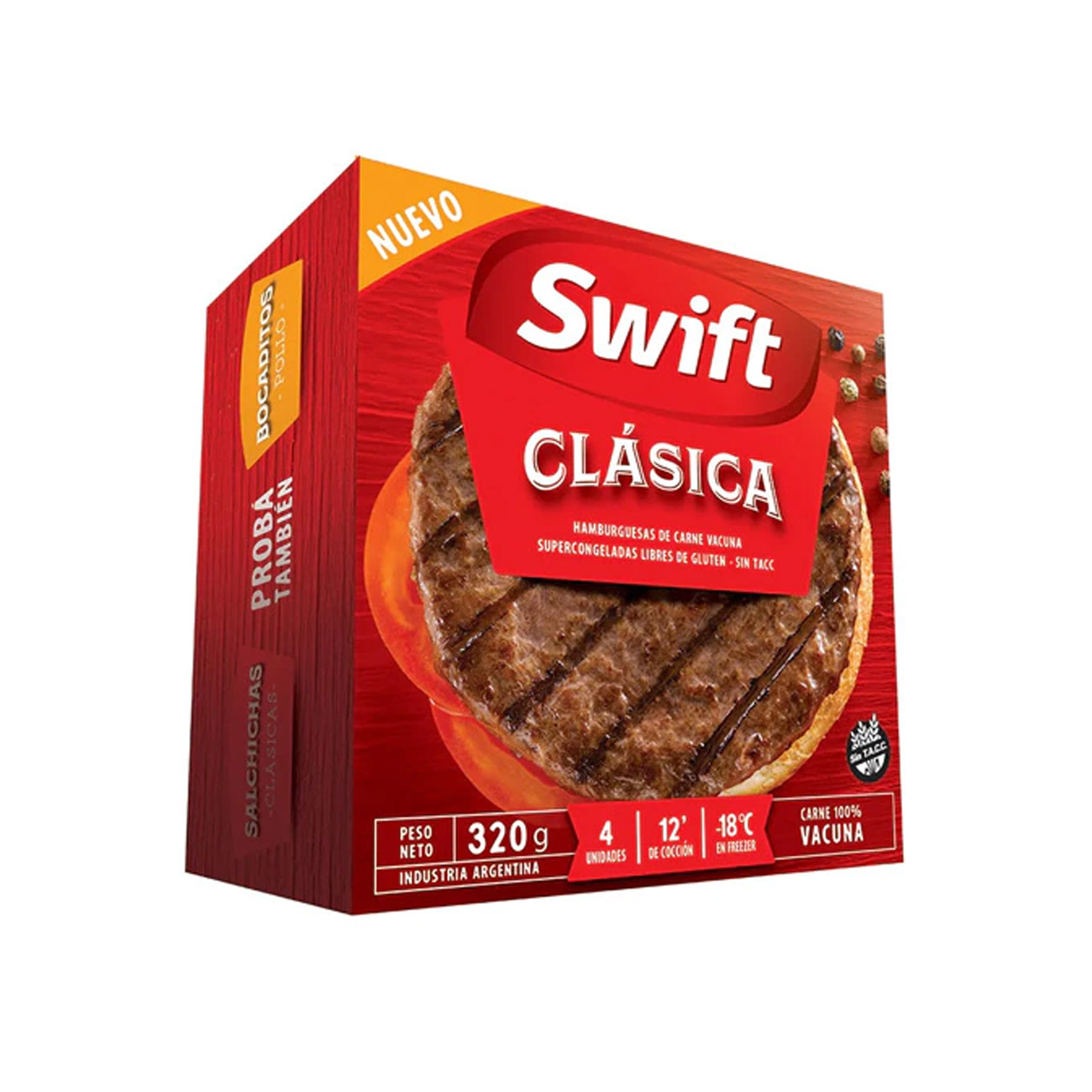 Hamburguesa Swift Clasica x 4un 80g