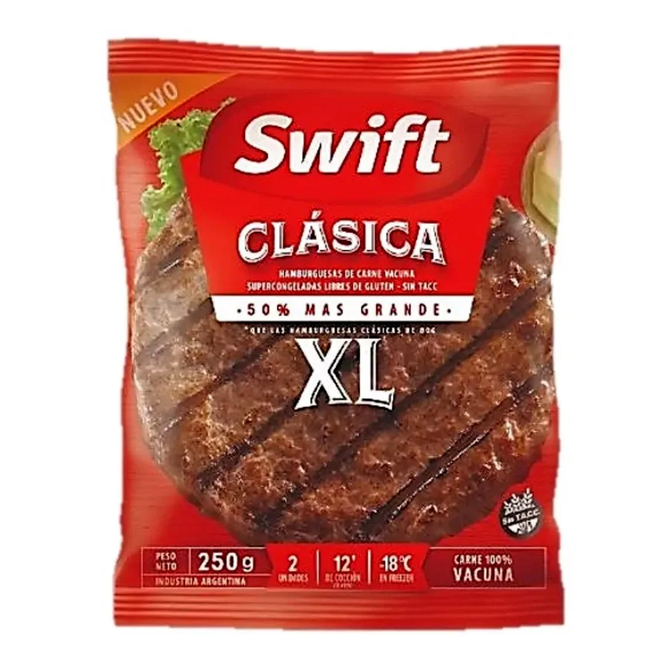 Hamburguesa Swift Clásica XL X 2un