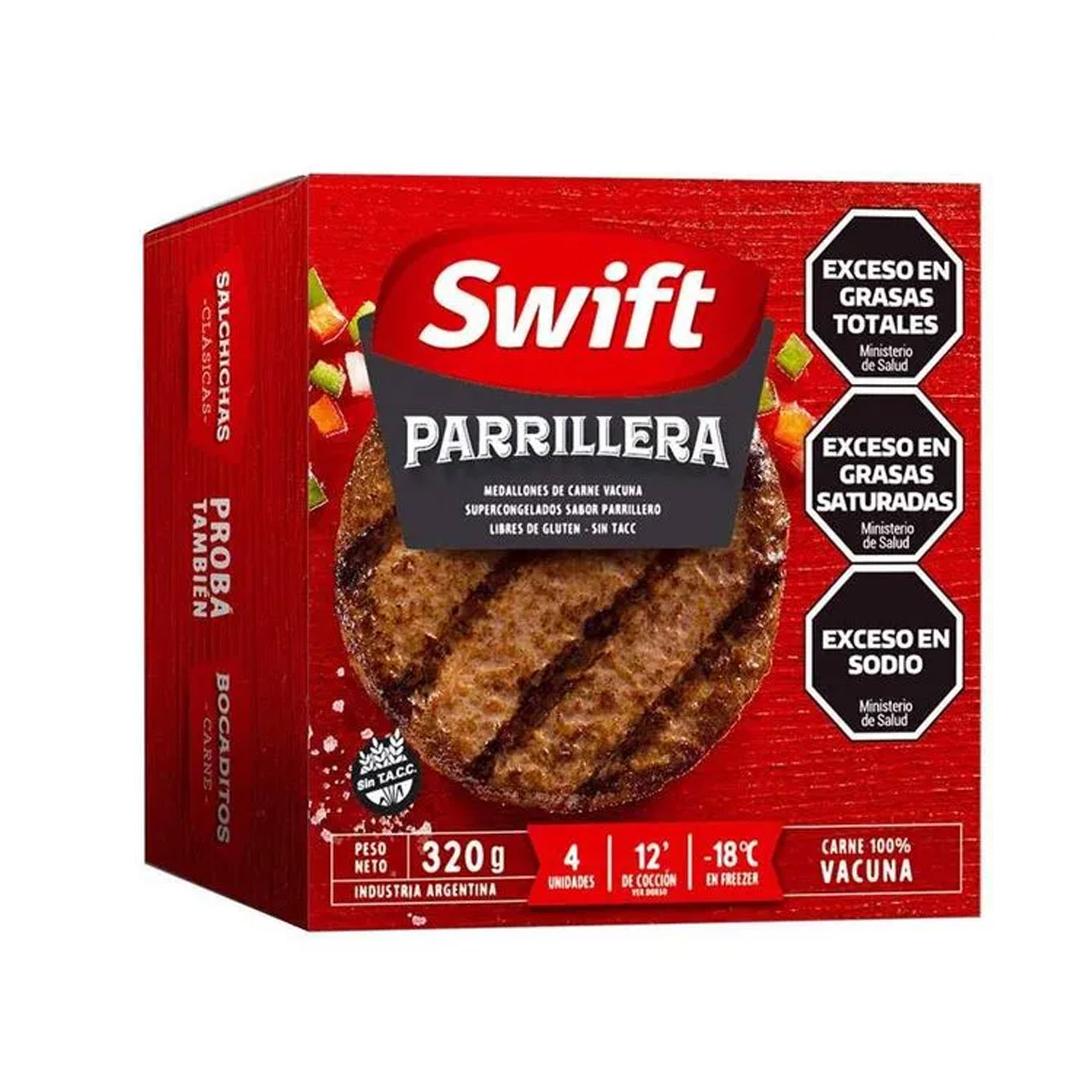 Hamburguesa Swift Parrillera 320gr 4un