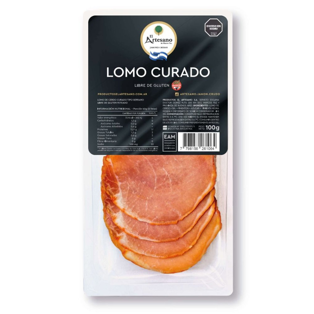 Lomo Curado Feteado 100gr El Artesano