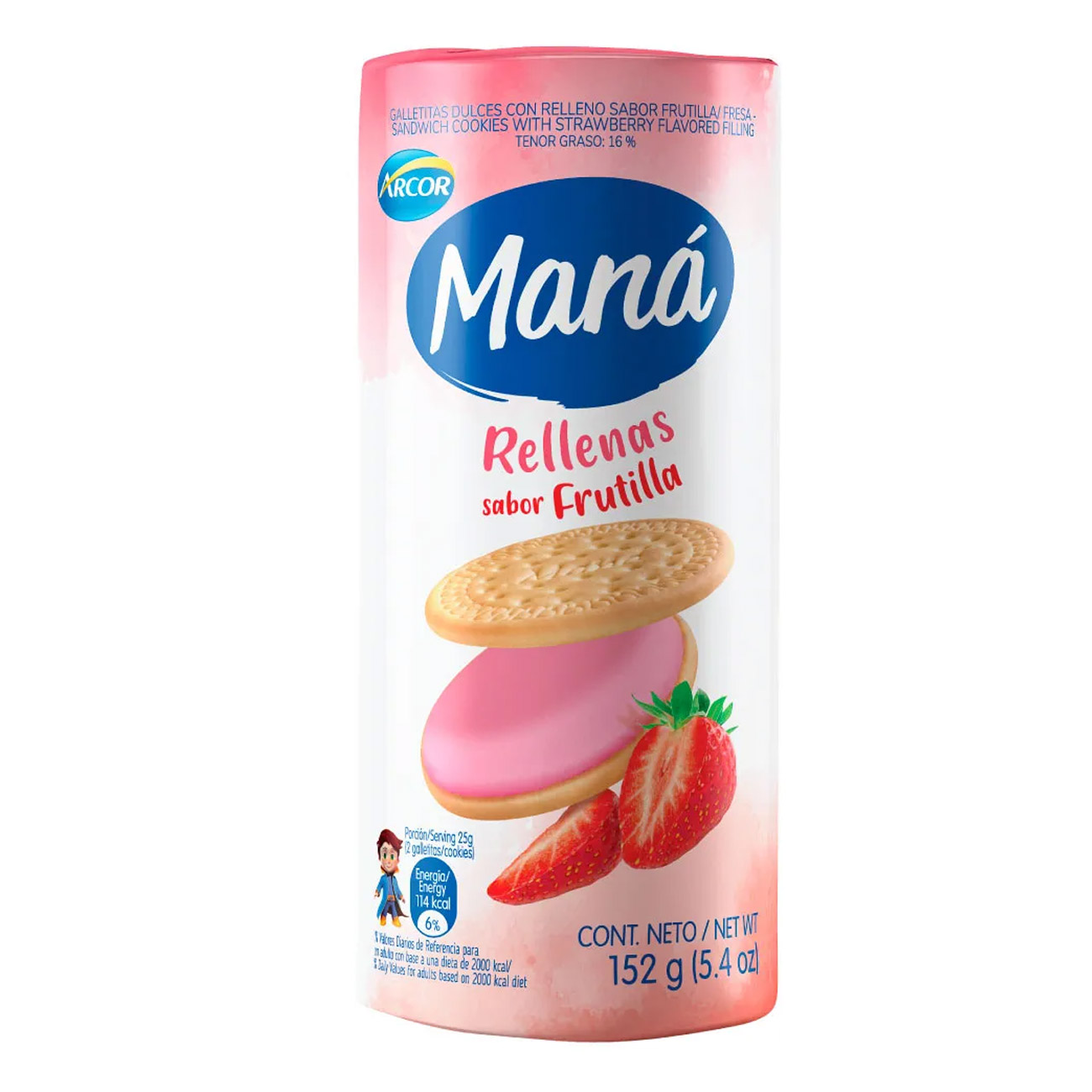Mana Rellena Frutilla152gr