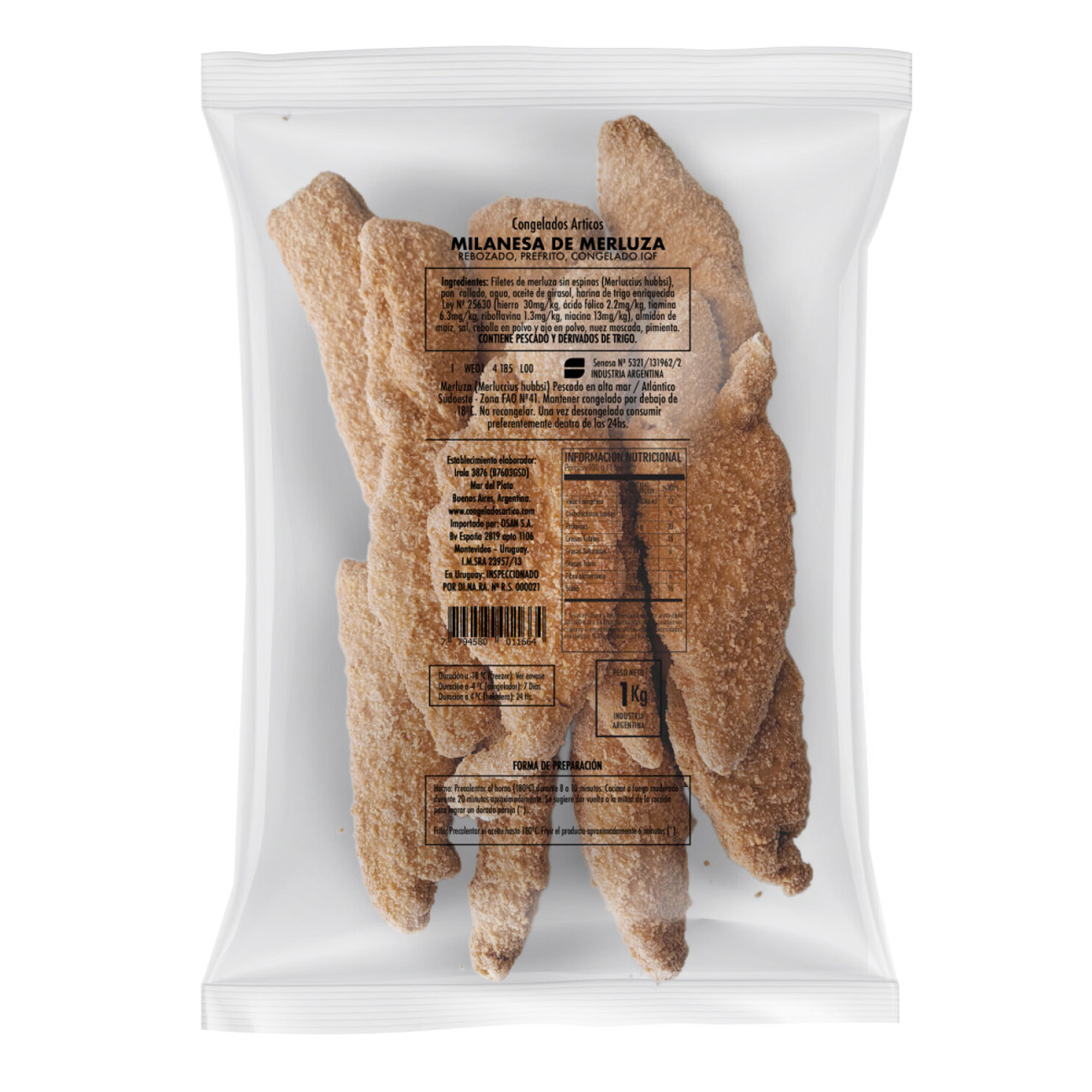 MIlanesa de Merluza Artico 1kg