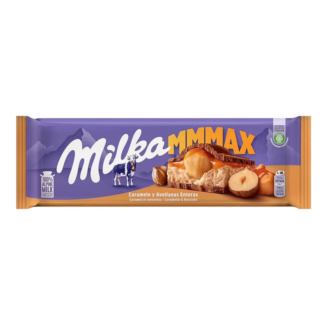 Milka caramelo y avellanas enteras 300gr