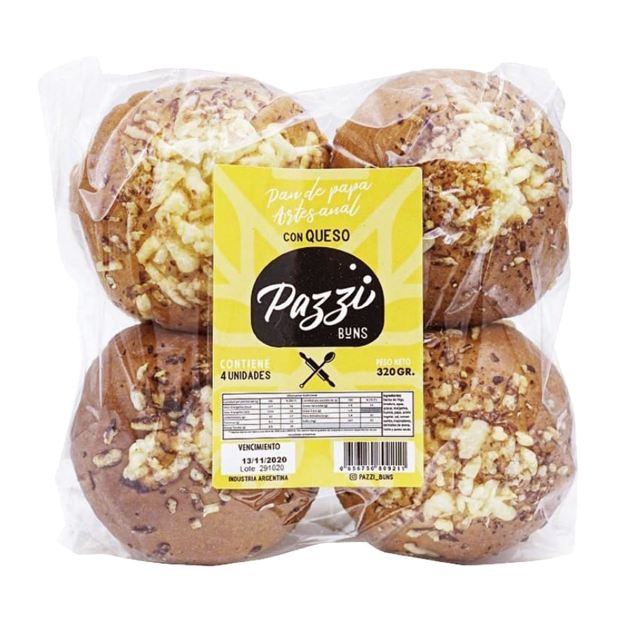 Pan De Papa Artesanal Con Queso Pazzi