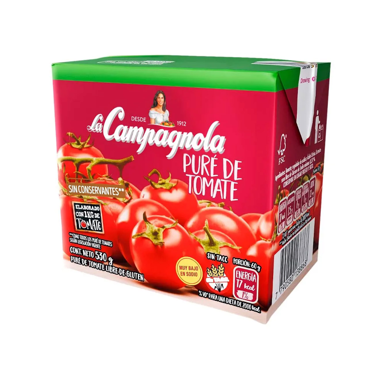 Pure De Tomate Tetra La Campagnola 530gr