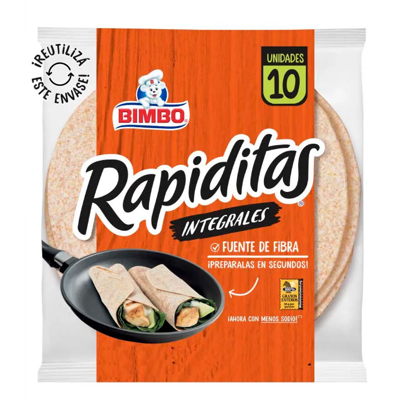 Rapiditas Integrales Bimbo X 10 275gr