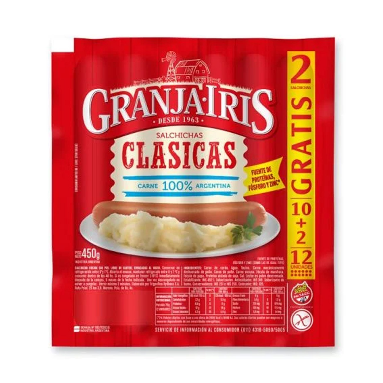 Salchichas Clásicas Granja Iris X 12un