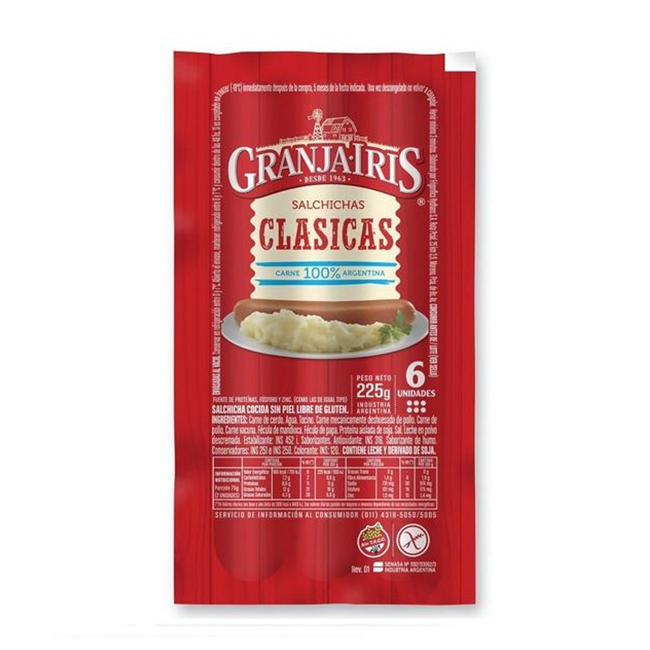 Salchichas Clásicas Granja Iris X 6