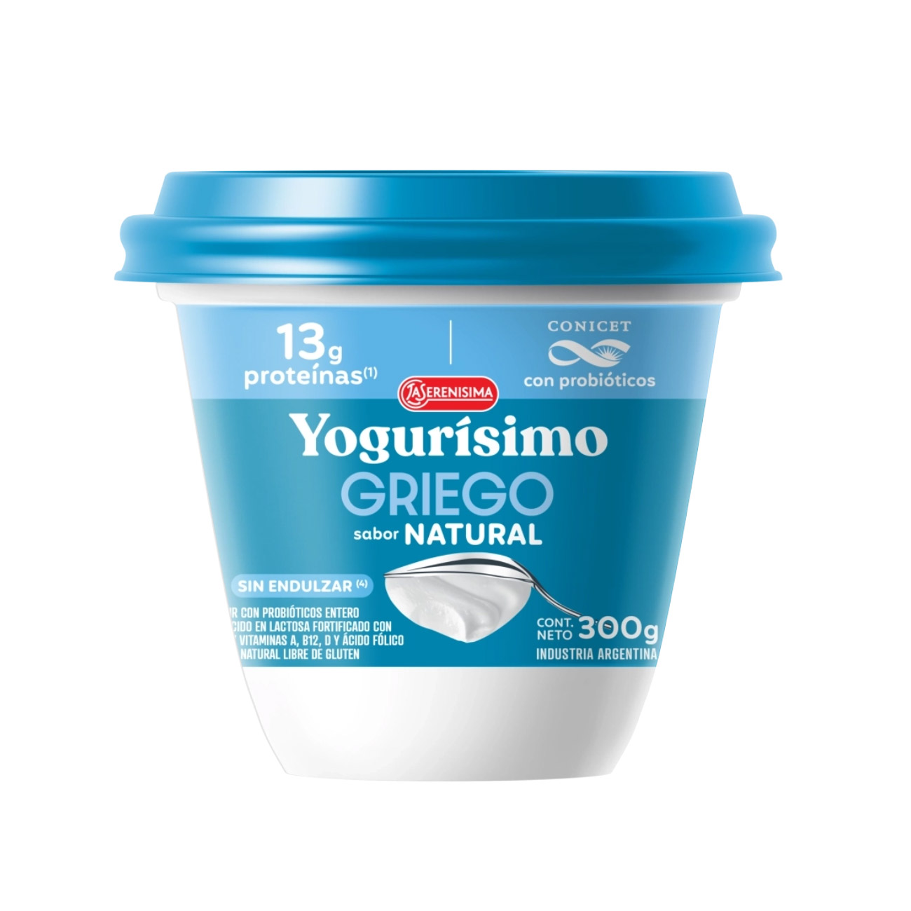 Yogurisimo Griego Big Pot Natural Sin Azucar 300gr
