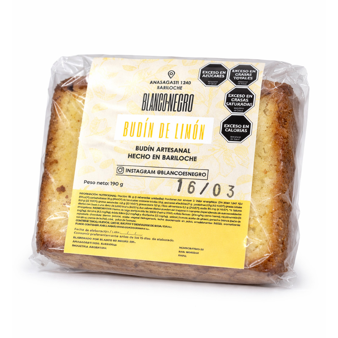 Budin de Limón Blanco es Negro