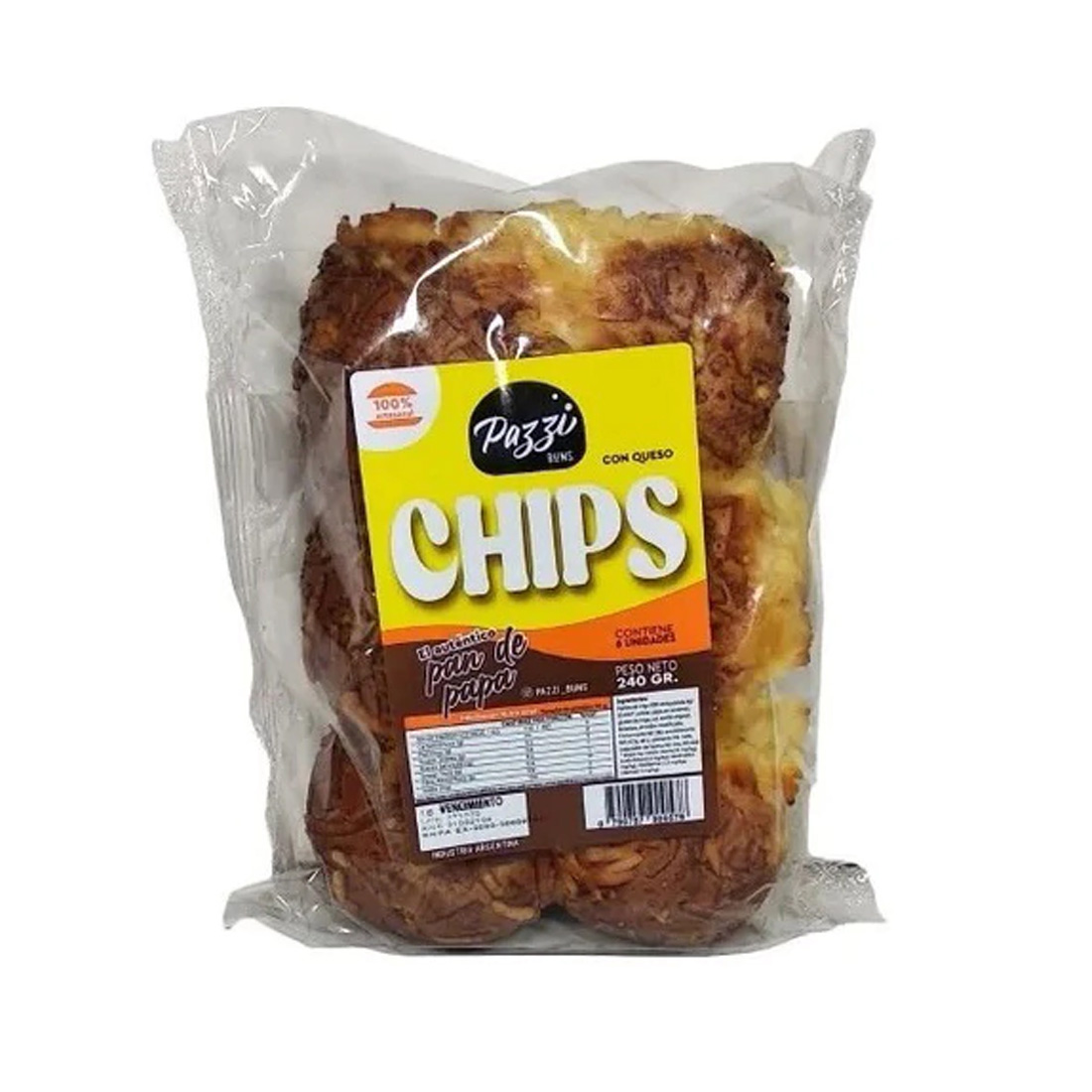 Chip De Papa Con Queso Pazzi 240gr