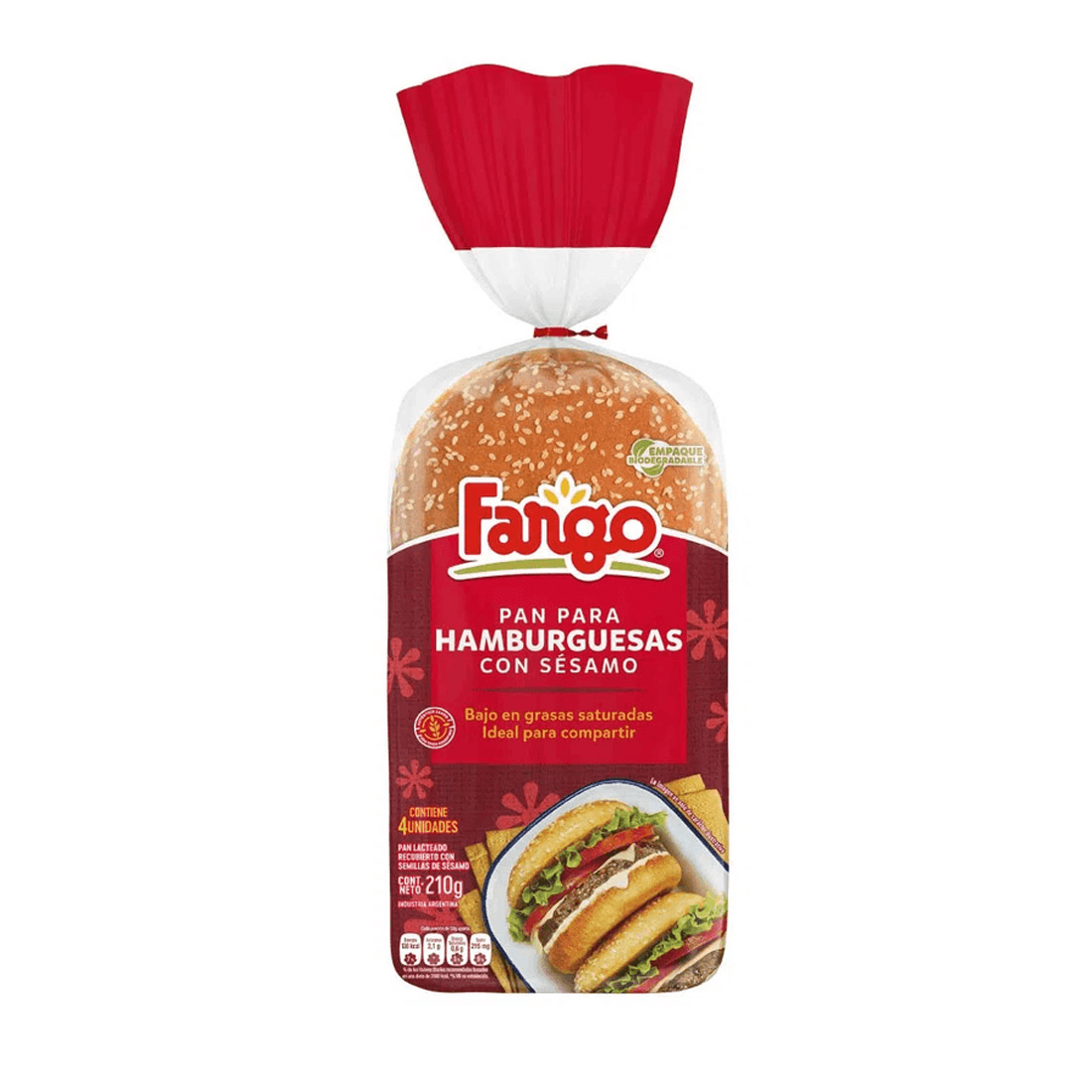 Pan Hamburguesa con sesamo Fargo 210 Gr