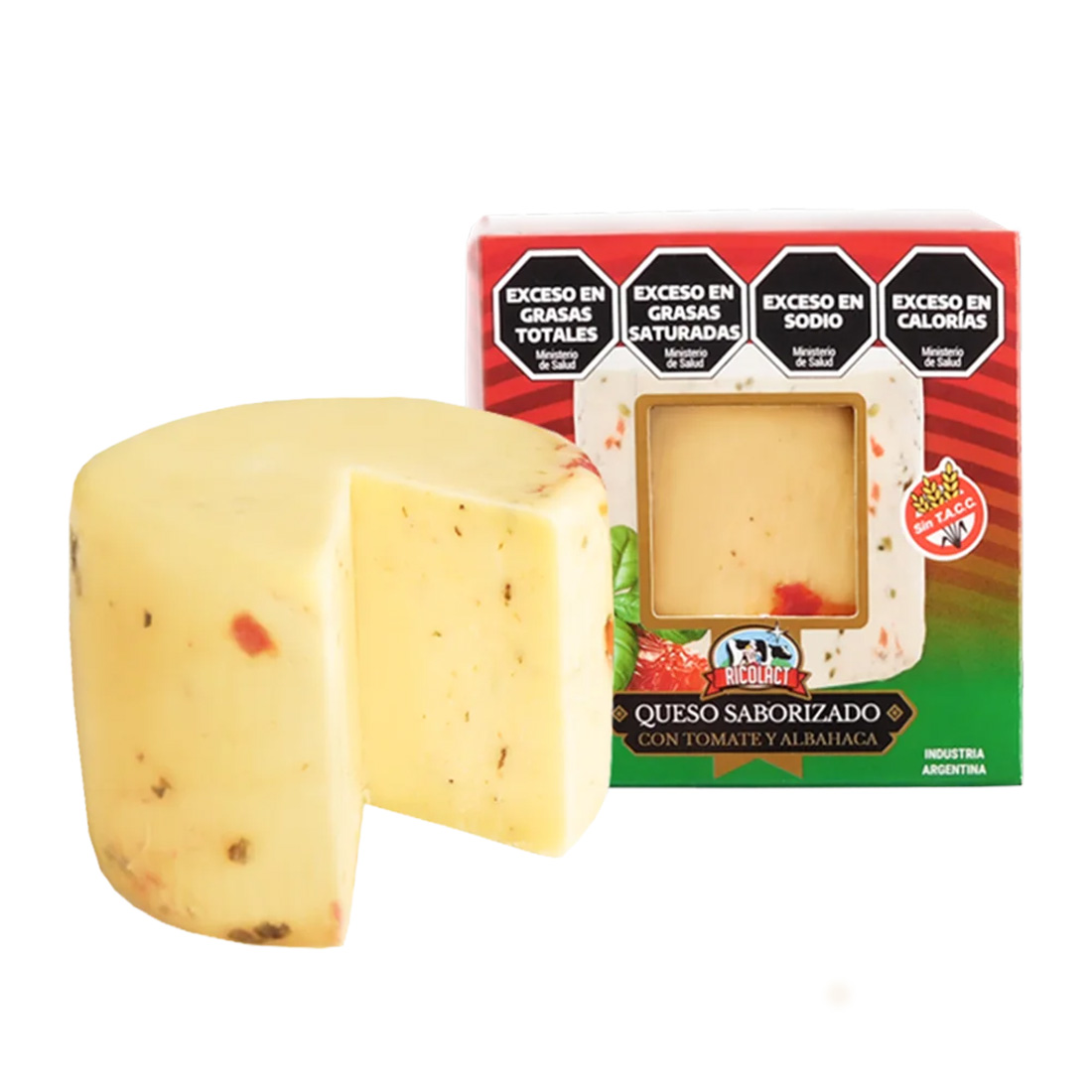 Queso Saborizado Tomate y Albahaca Ricolact 400g