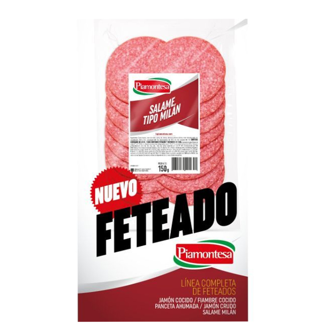 Salame Tipo Milan Feteado 150gr Piamontesa